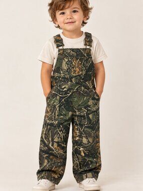 Cabela’s Toddler Camouflage Overalls – Woodland Camo